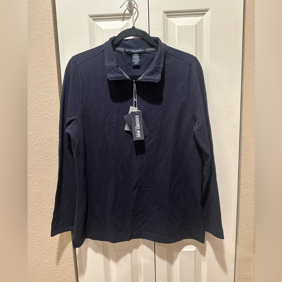 NWT Devon & Jones Supima Cotton New Classics Performance Half Zip Women’s Top ,M - Picture 7 of 11